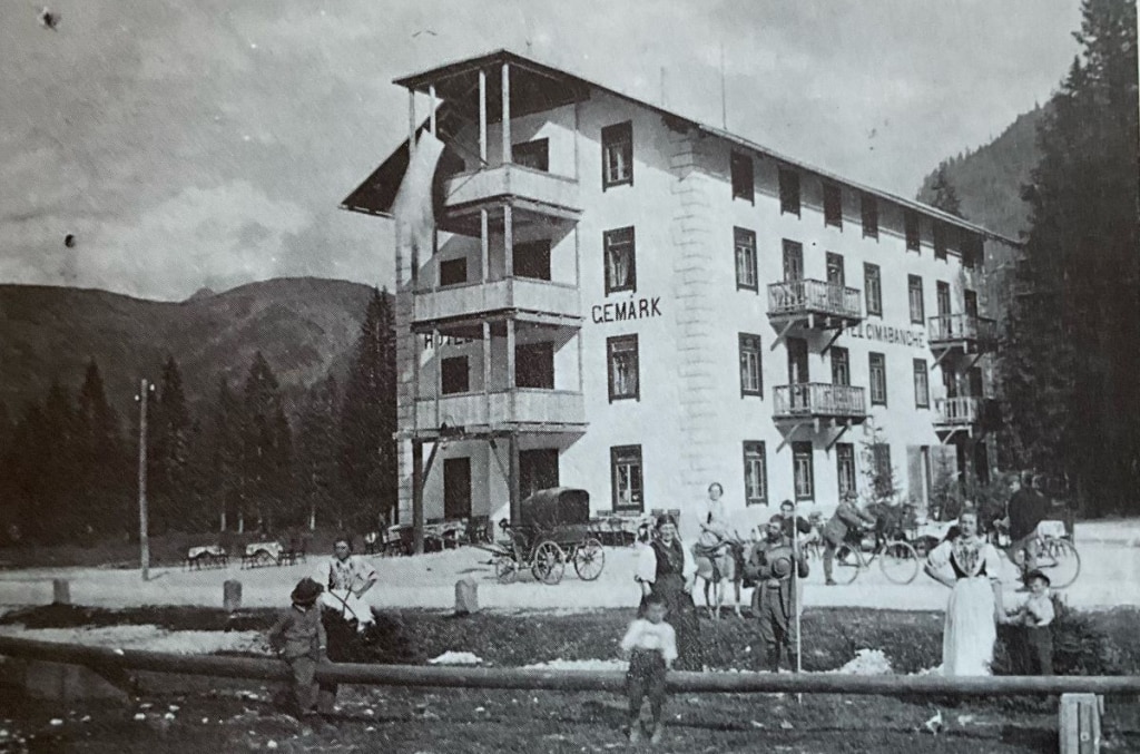 Lo storico hotel Cimabanche a inizio '900