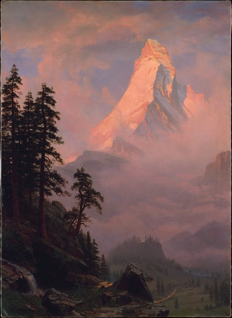 Albert Bierstadt, Sunrise on the Matterhorn @ Metropolitan Museum of Art di New York