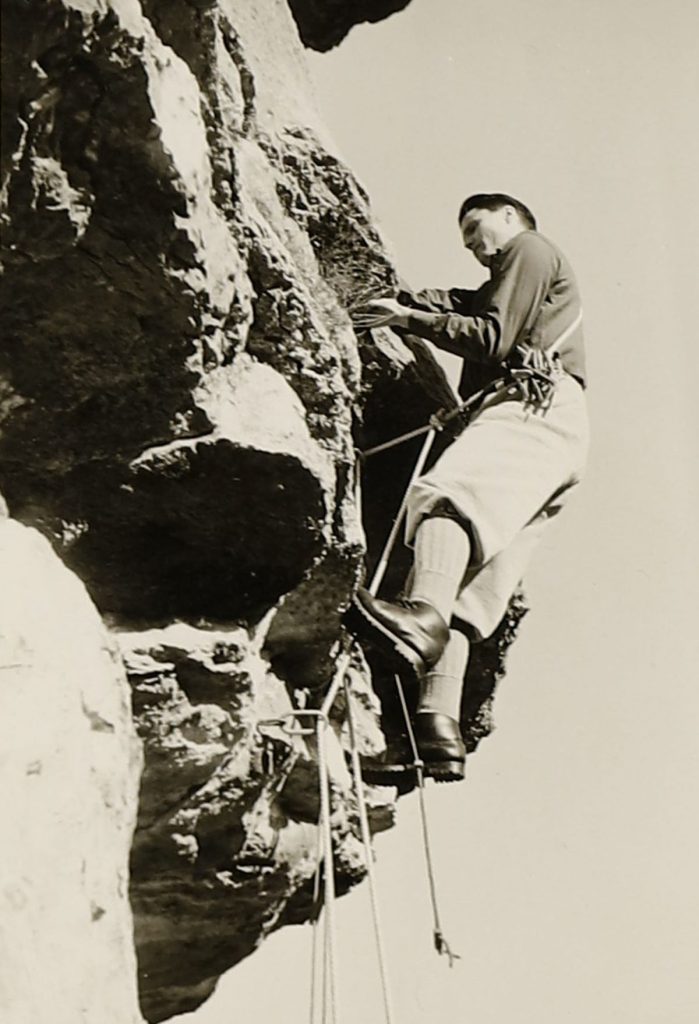 Armando Aste in falesia, collezione Maurizio Gentilini