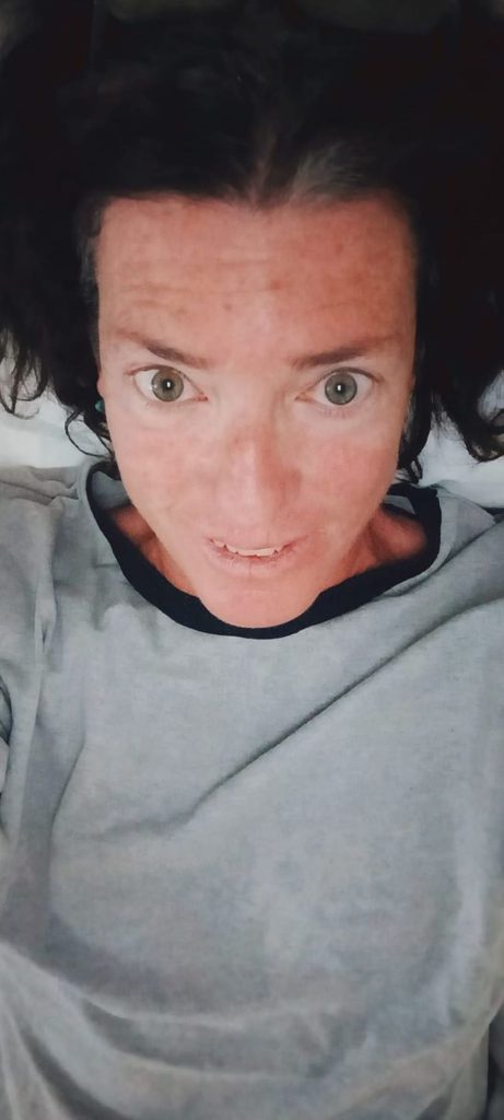 Cristina in ospedale a Novara, foto FB Cristina Piolini