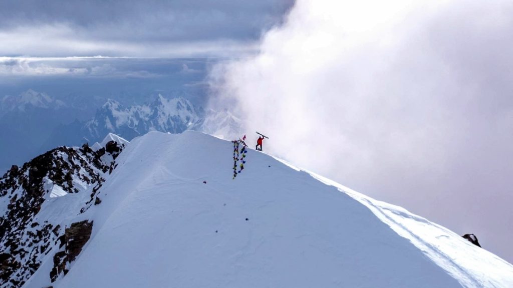 Federico Secchi in vetta al K2
