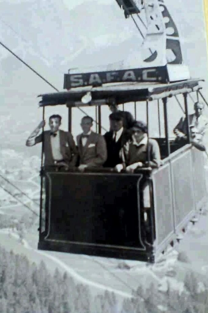 Funivia di Pocol 1925. Archivio famiglia Franchetti