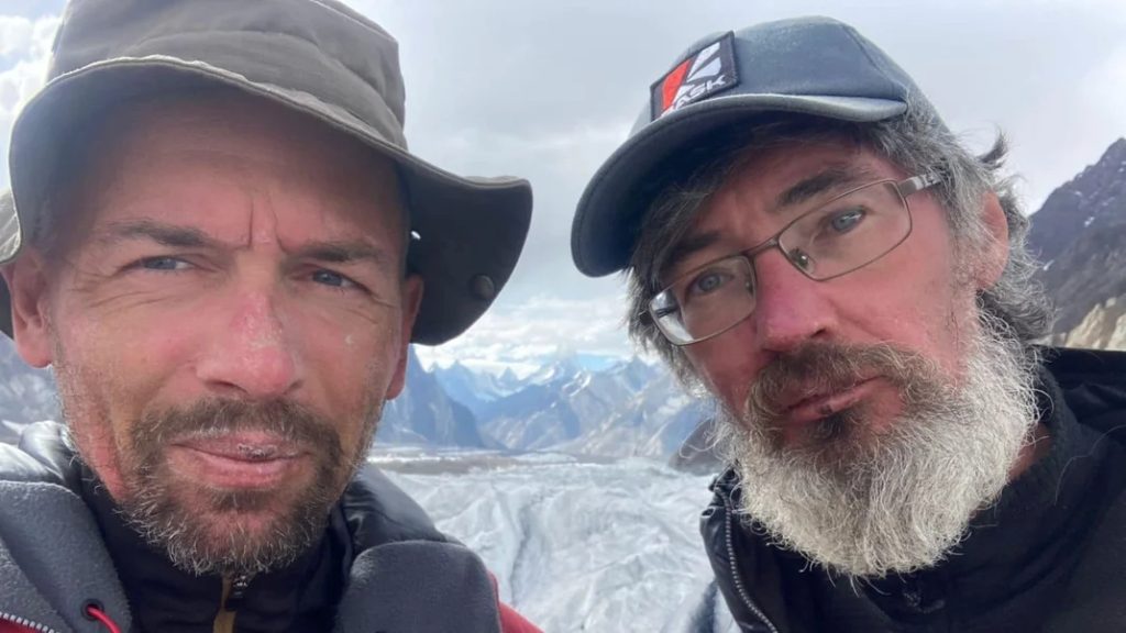 Golovchenko e Nilov durante la tragica spedizione del 2023 sul Gasherbrum IV. Foto Mountain.ru