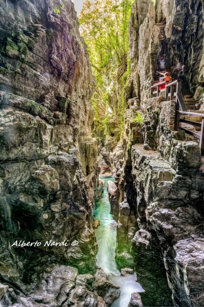 Il canyon formato dal fiume Bussento. Foto Alberto Nardi