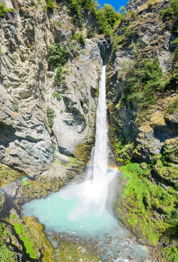 La cascata Isollaz, in Val d