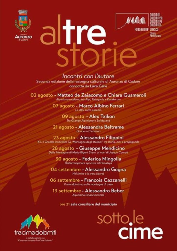 La locandina della rassegna Altre Storie sotto le cime