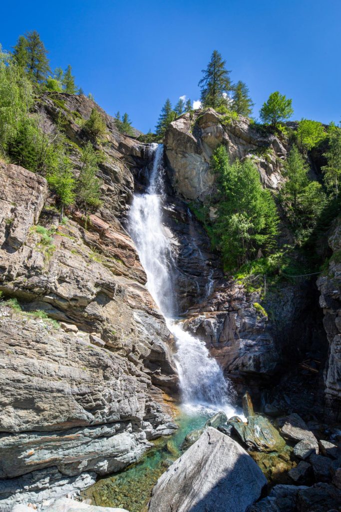Le cascate di Lillaz. Foto archivio Regione Autonoma Valle d
