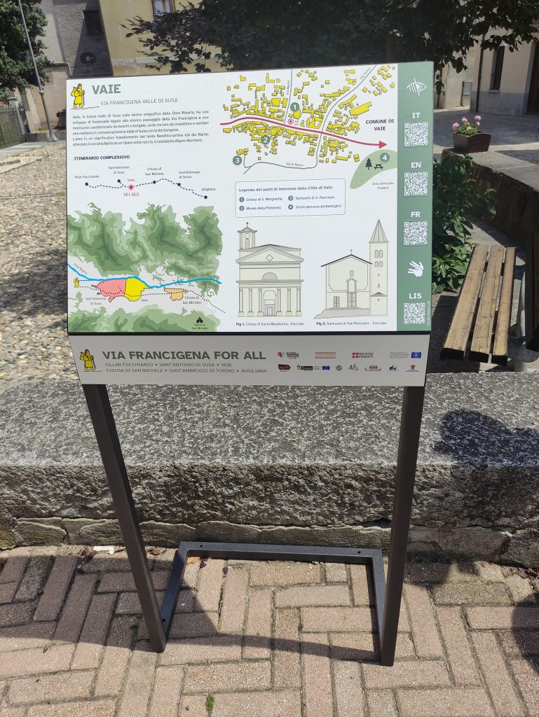 Pannello multisensoriale collocato in ogni Comune sul percorso © Emanuela Sarti