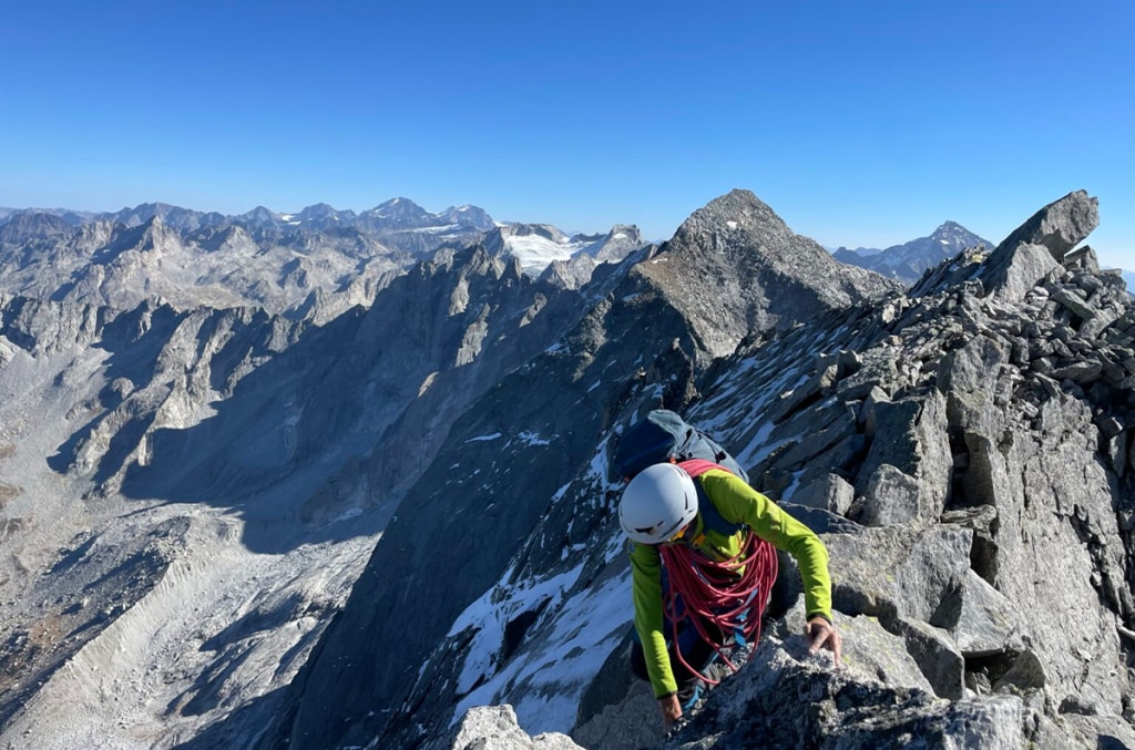 Ottobre in vetta al Pizzo Badile, foto M. Comi