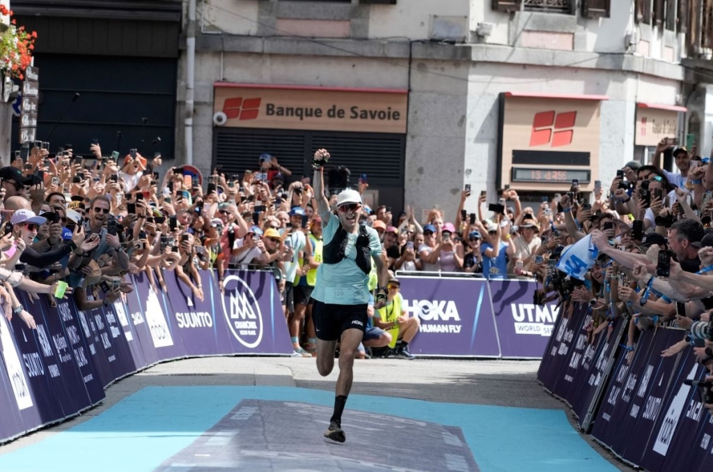 Vincent Bouillard all'arrivo. FB UTMB World Series