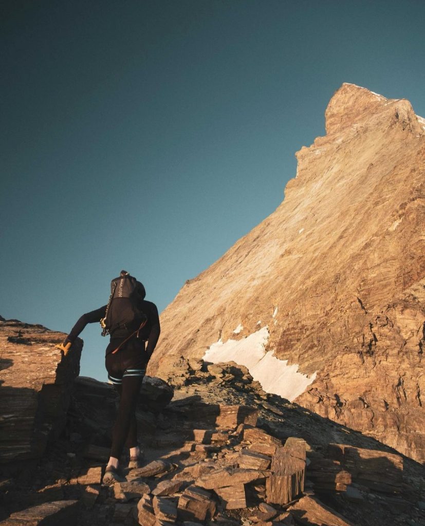 Kilian Jornet in vista della vetta del Cervino. Foto IG kilianjornet