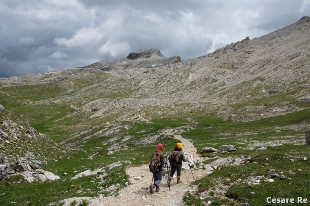 Da Passo Crespeina verso Forcella Ciampac. Foto Cesare Re