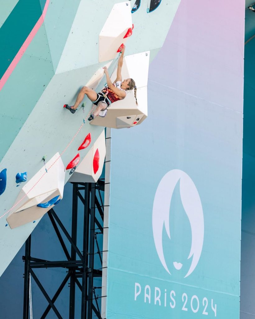 La Pilz impegnata in gara alle Olimpiadi di Parigi