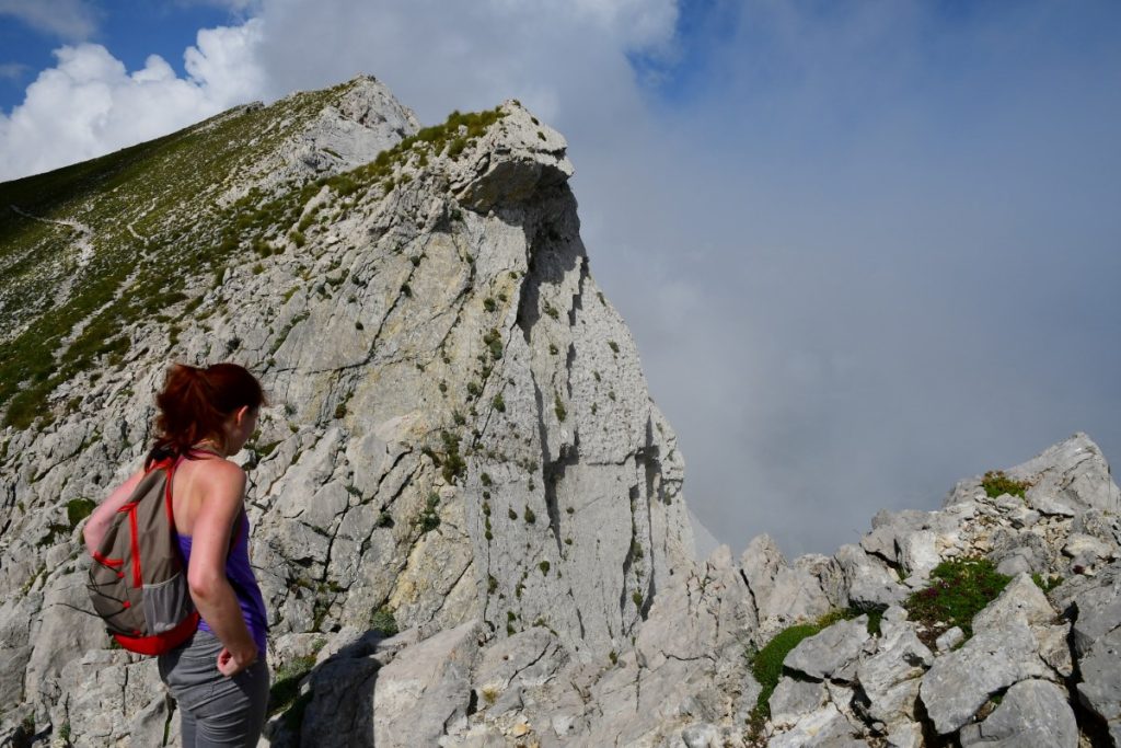 Monte Camicia, uno sguardo sulla Nord dal Balcone, foto Stefano Ardito