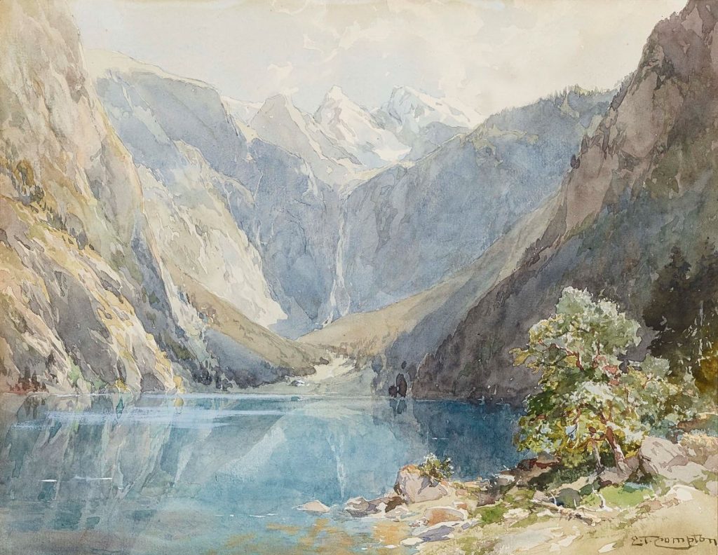 The Obersee with the Great Devils Horn and Little Devils Horn (Teufelshoerner)