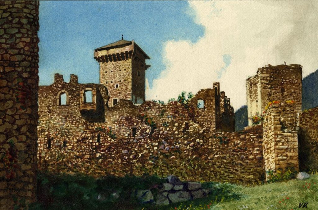 Vigilio Kirchner, veduta del castello di Ossana