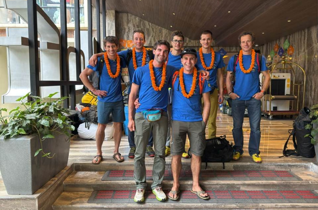 Il team dei sette alpinisti valdostani