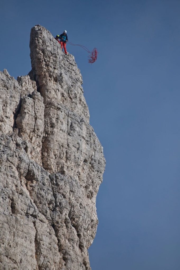Discesa dalla Torre Piaz. Foto di Umberto Isman