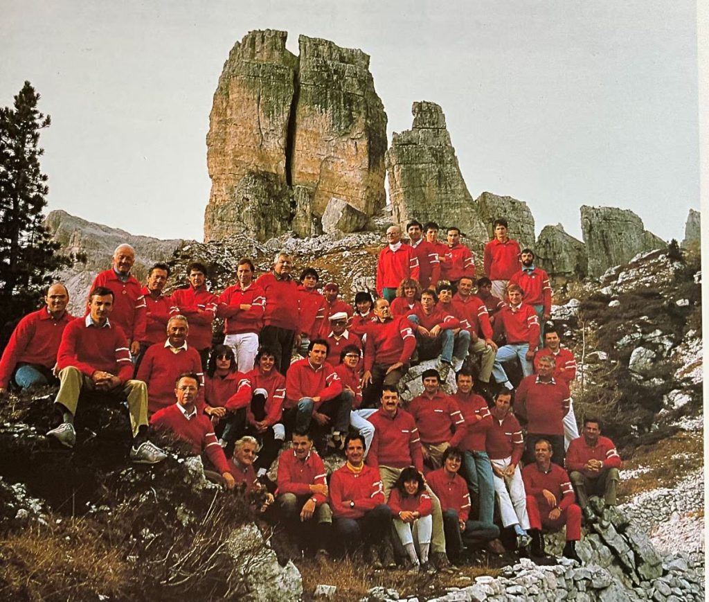 Gli Scoiattoli di Cortina nel 1989