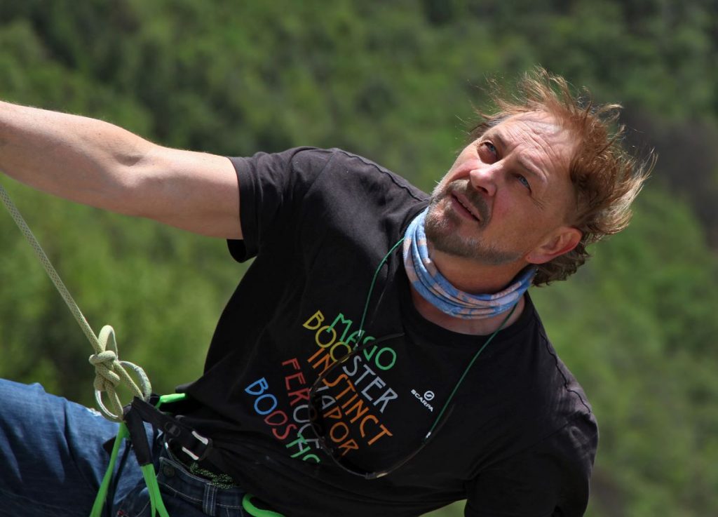 Heinz Mariacher in falesia