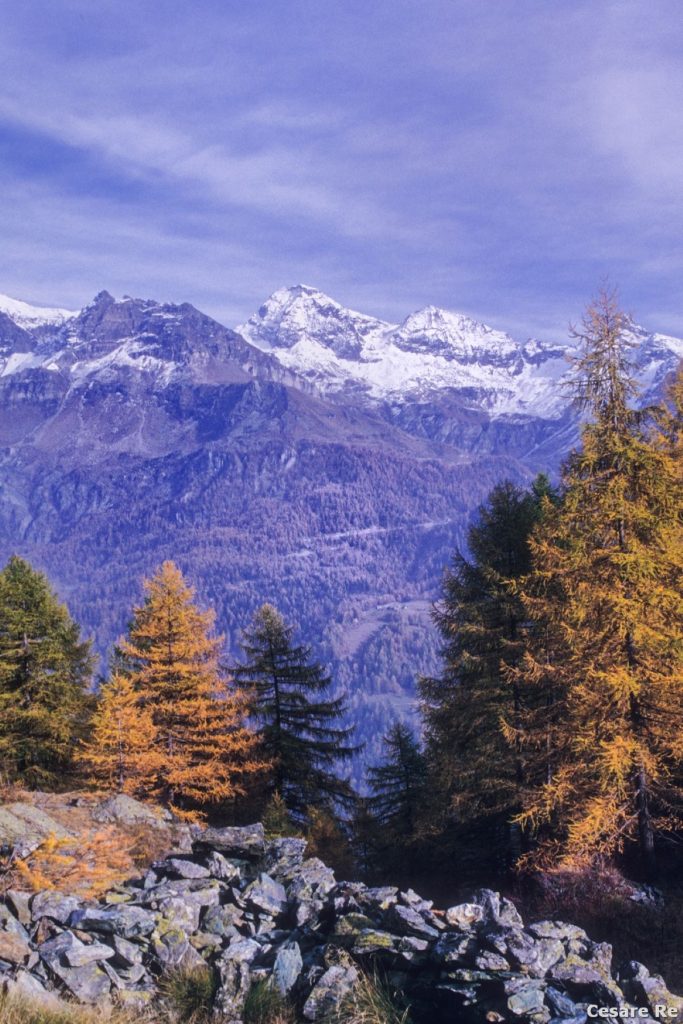 Il Gran Tourmalin visto dal sentiero. Foto Cesare Re