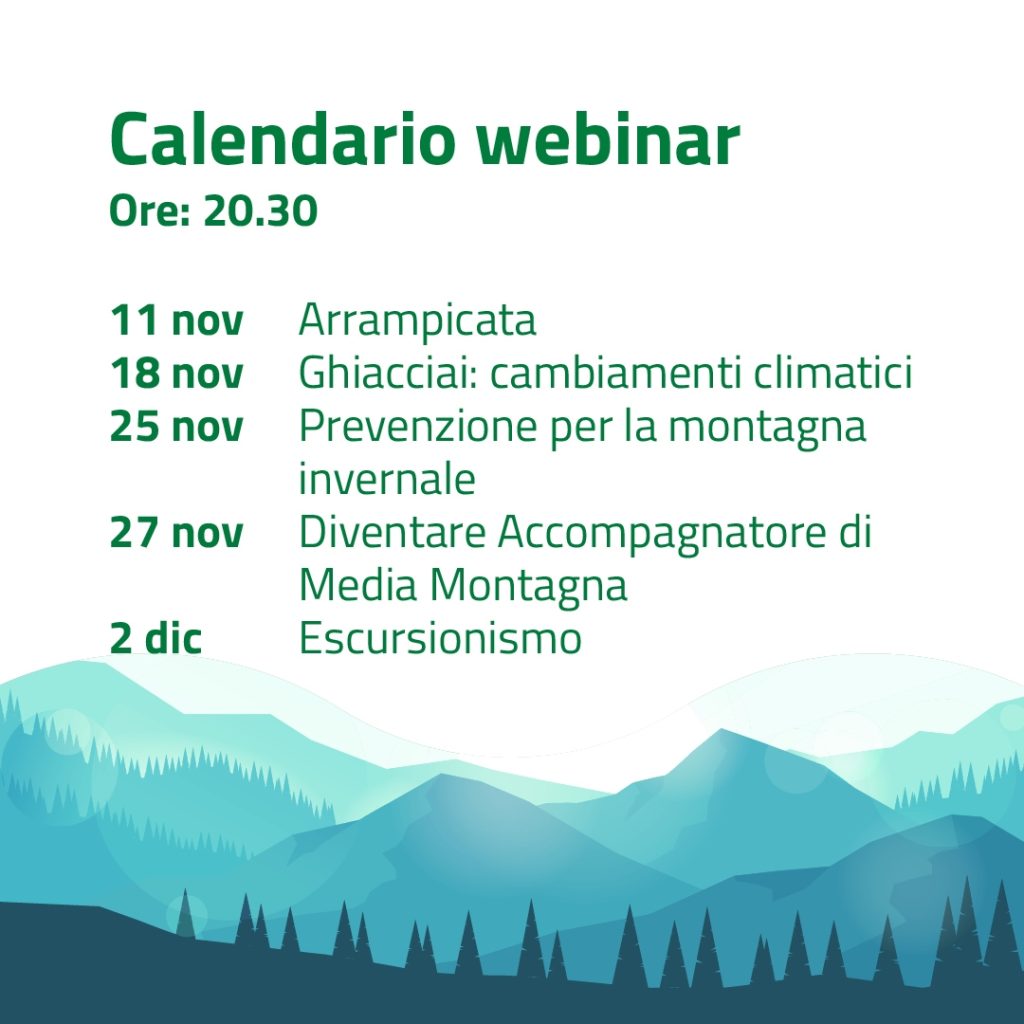 Il calendario di Parliamo di montagna
