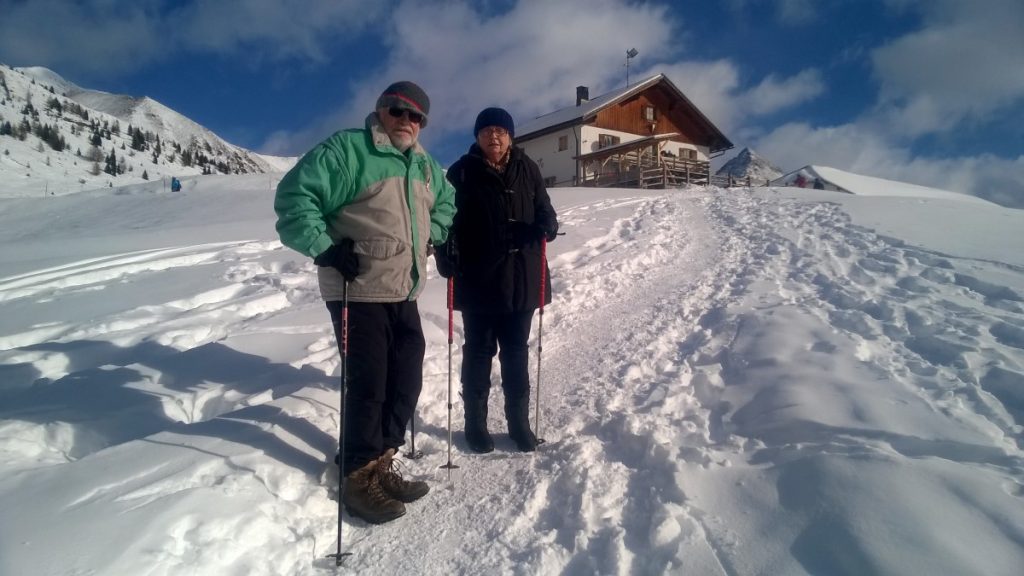 Kurt Diemberger a Malga Nemes. Foto archivio Paola Gigliotti