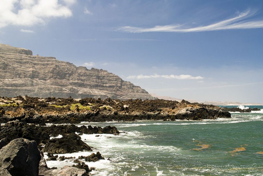 La costa di Órzola, a Lanzarote