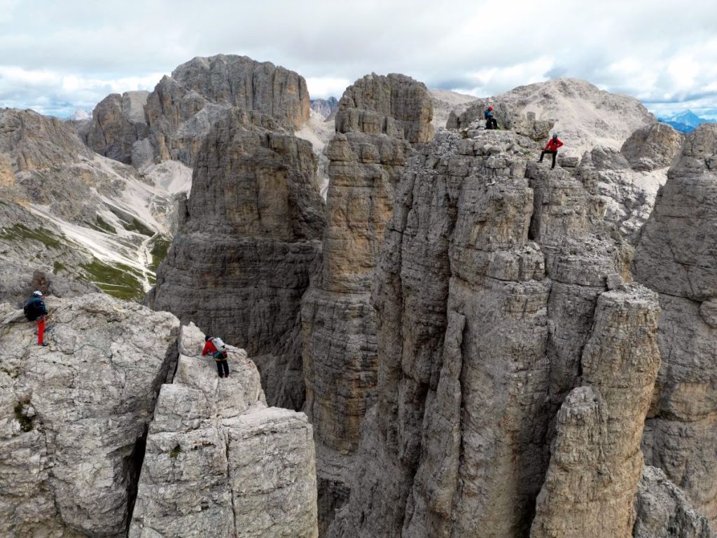 Le cime della Torre Delago e della Torre Stabeler. Foto di Umberto Isman