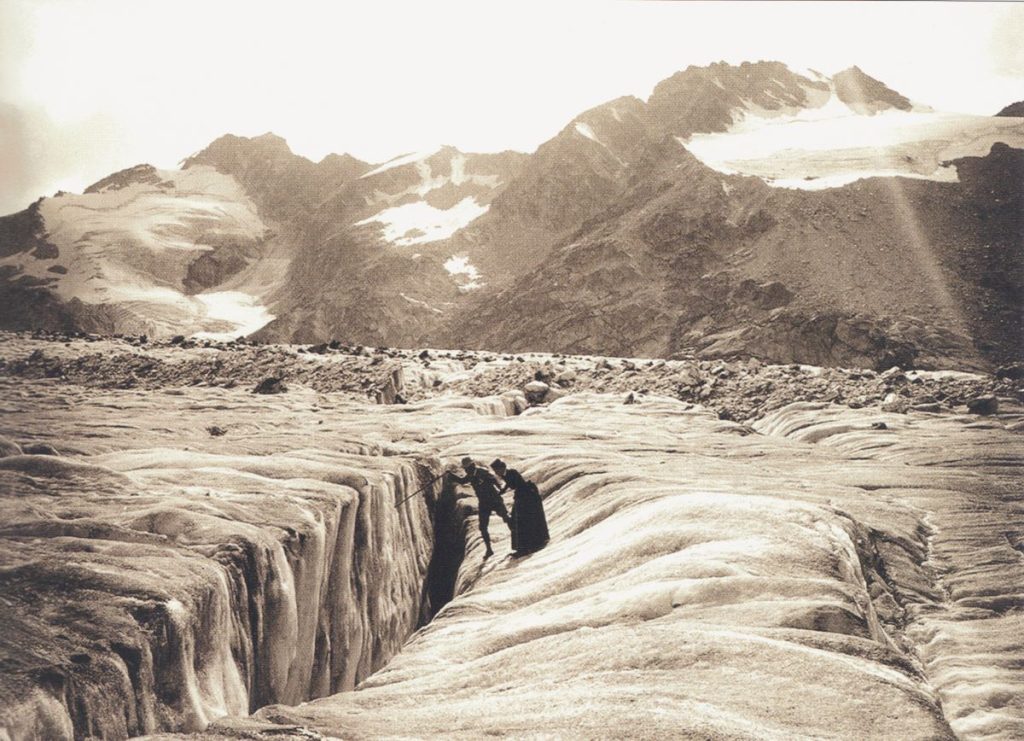 Lizzy Le Blond sul ghiacciaio dei Forni