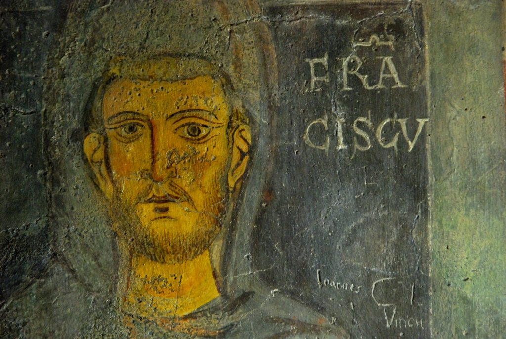 Sacro Speco, il ritratto di San Francesco, foto Stefano Ardito