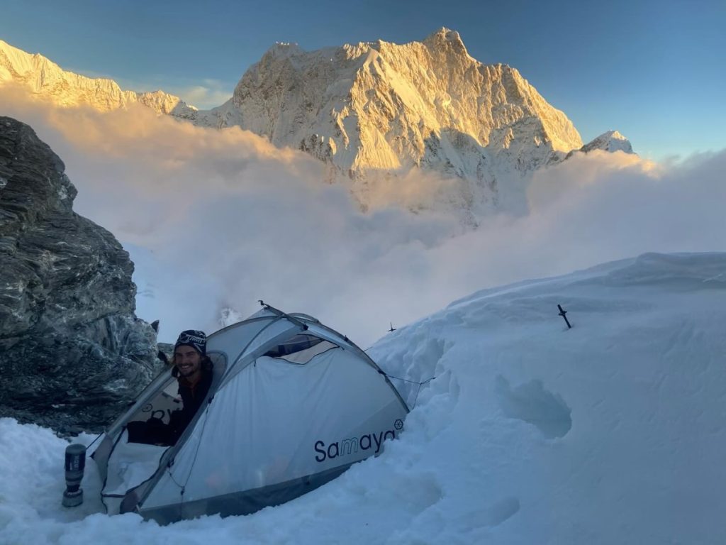 Sam Hennessey ai piedi dello Jannu East @hennesseysamuel