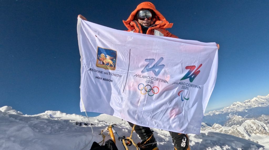 Vielmo sulla vetta dello Shisha Pangma