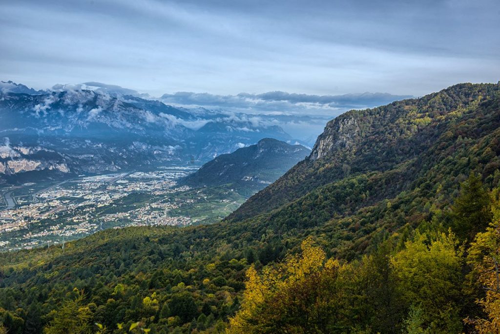 Vista su Trento e la Valle dell