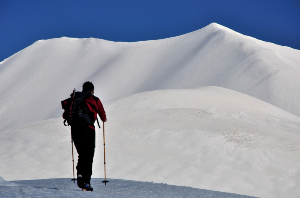 Partenza da Forca di Presta per il Vettore, foto Stefano Ardito