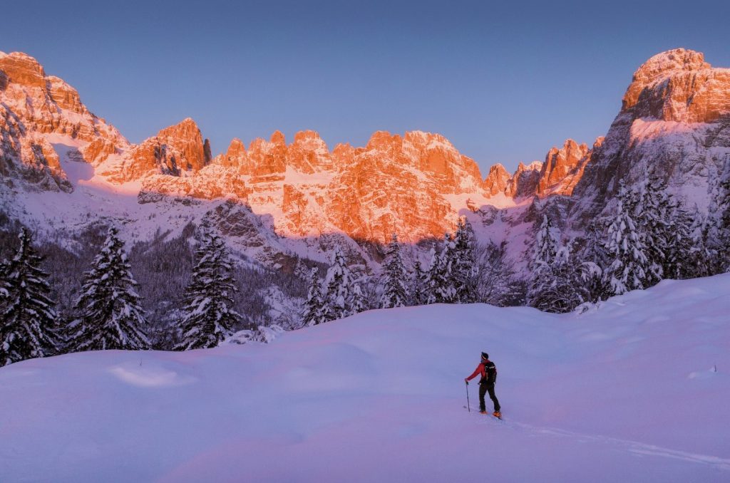 Sci alpinismo nell'area della Paganella. Foto Filippo Frizzera