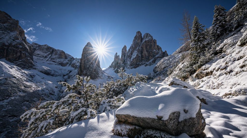Croda dei Toni (Cima Dodici) e La Lista. Foto Luigi Tass