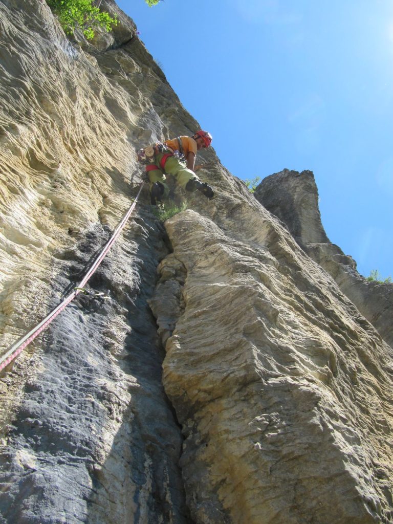 Diego Filippi sulla Variante della Penna - Foto Sassbaloss