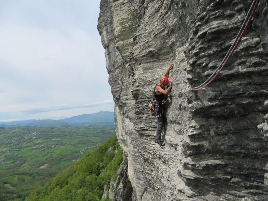 Diego Filippi sulla via Zuffa Ruggiero - Foto Sassbaloss