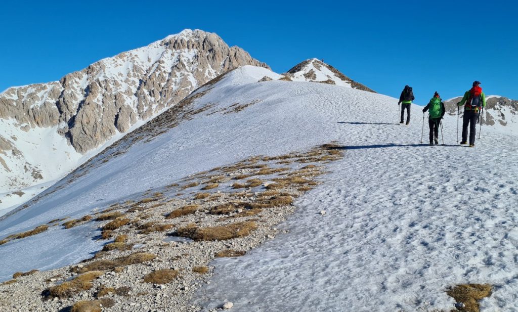 Gran Sasso, sulla Cresta della Portella. Foto Stefano Ardito