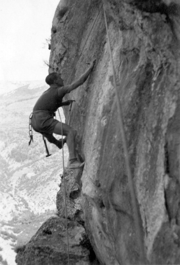 Guglielmo Delvecchio arrampica in Val Rosandra