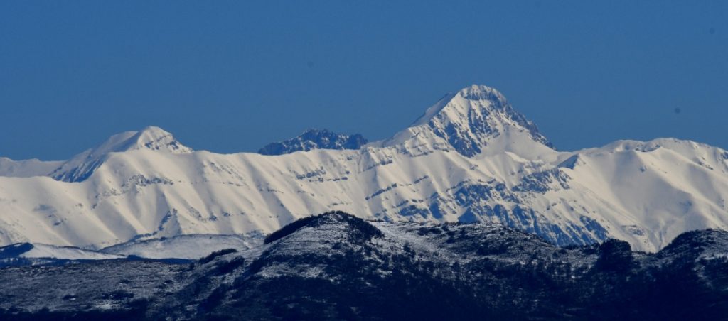 Il Gran Sasso dal Monte Pellecchia, foto Stefano Ardito