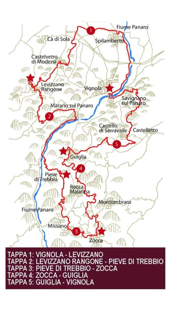 La mappa del percorso FB Il Cammino dell