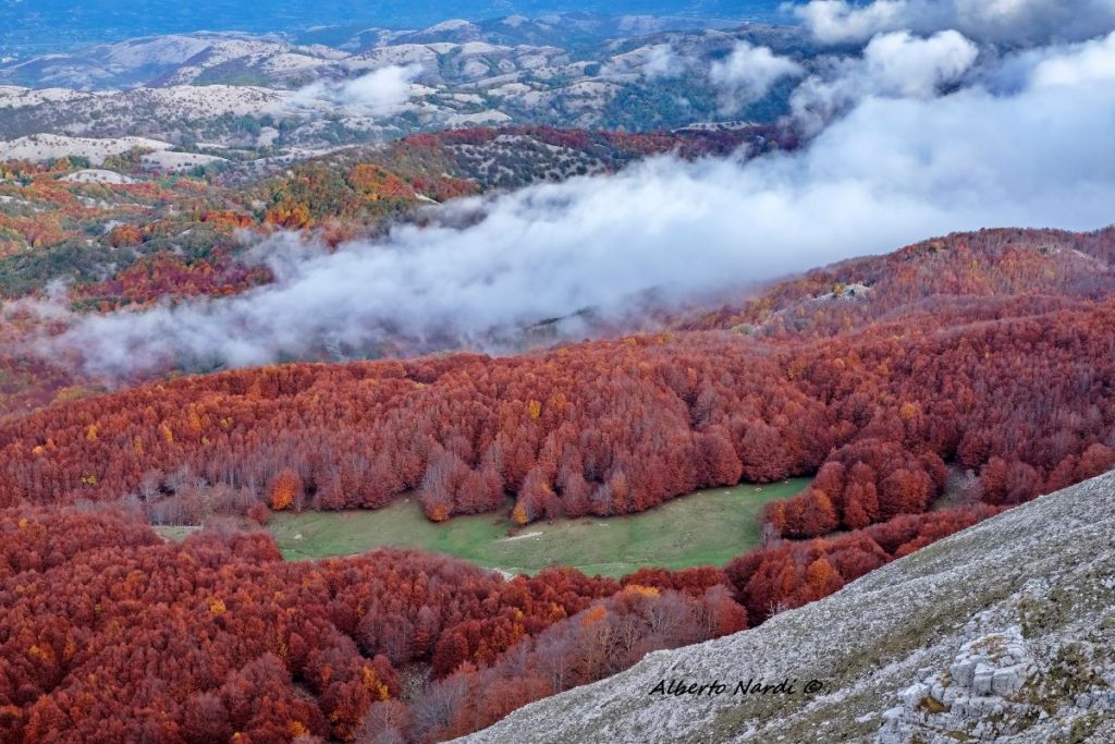 La vista dalla cresta sommitale del Monte Cervati. Foto Alberto Nardi