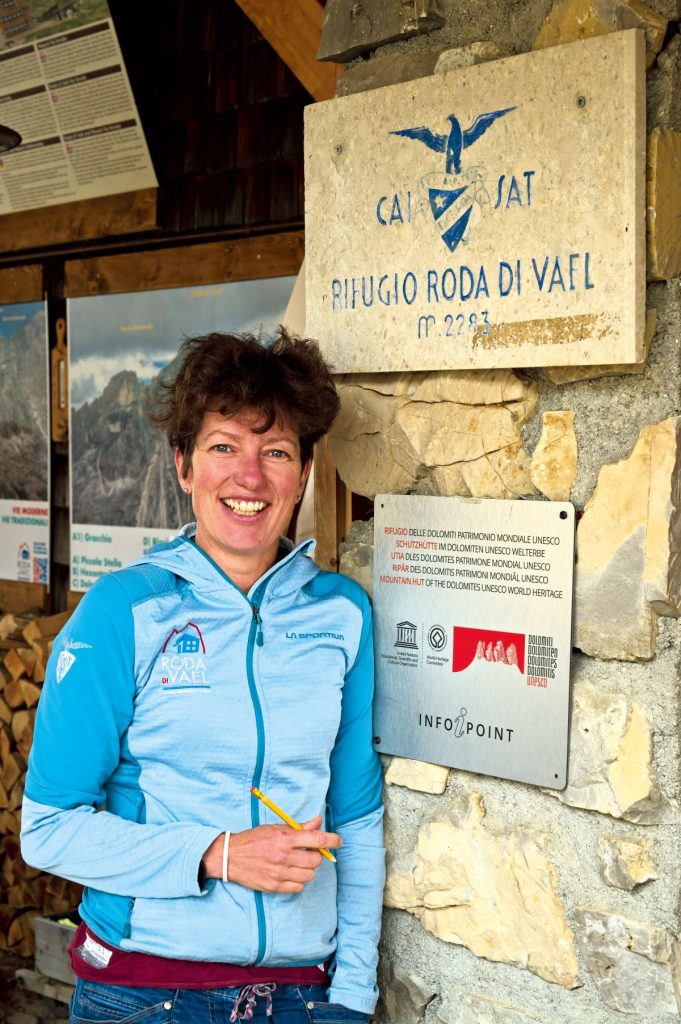Roberta Silva gestore del rifugio Roda di Vael. Foto Umberto Isman