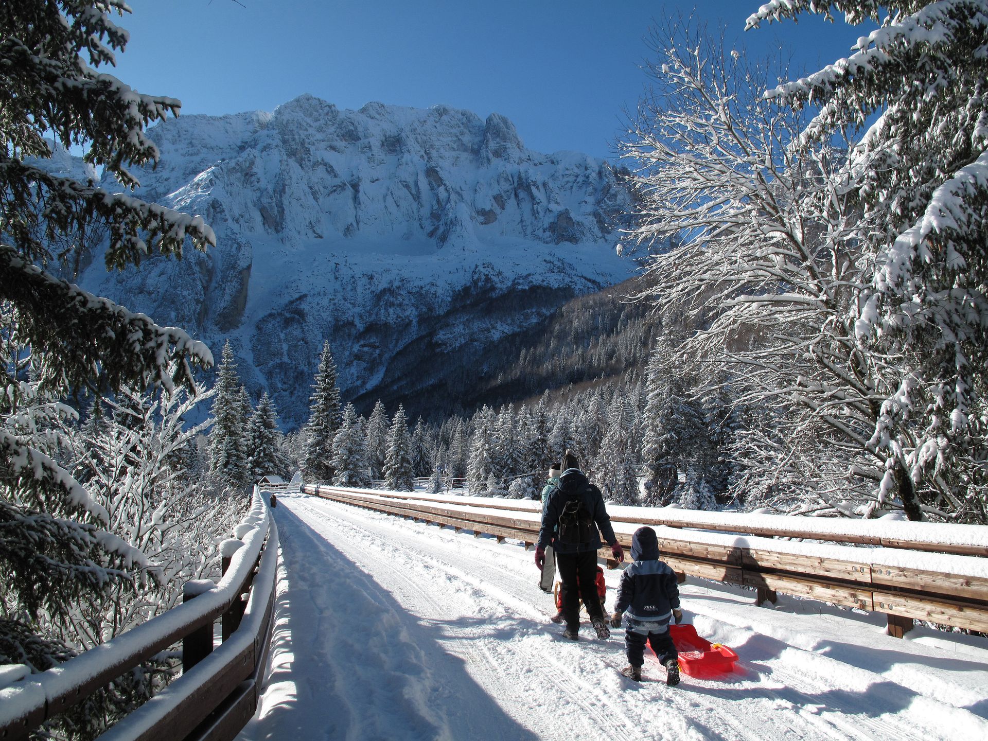 In famiglia sulla neve