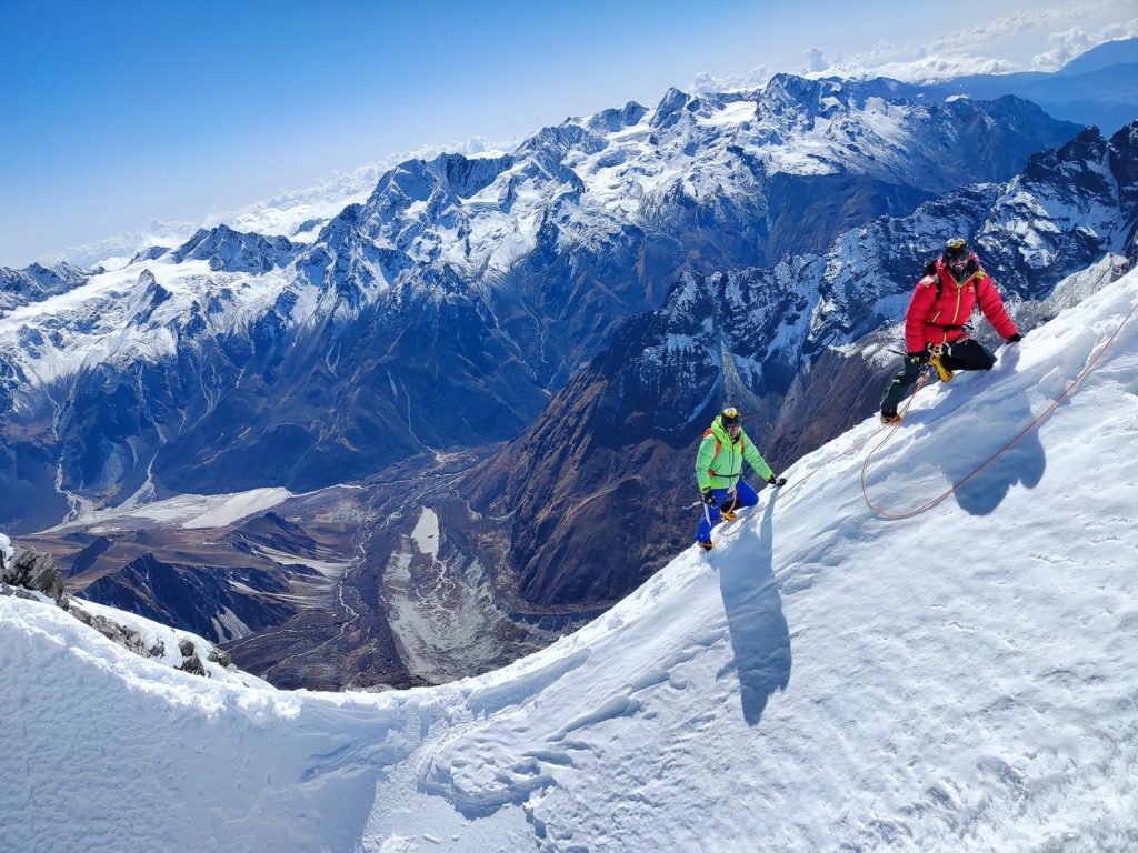 Una fase della salita