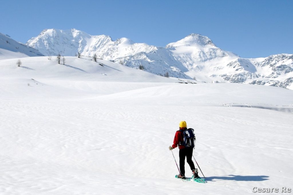 Una meta anche per ciaspolatori bene allenati. Foto Cesare Re