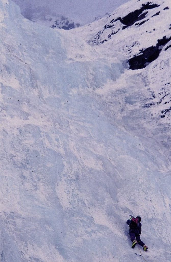 9 ottobre 1989, si scalava già su ghiaccio a inizio autunno! @Aldo Cambiolo