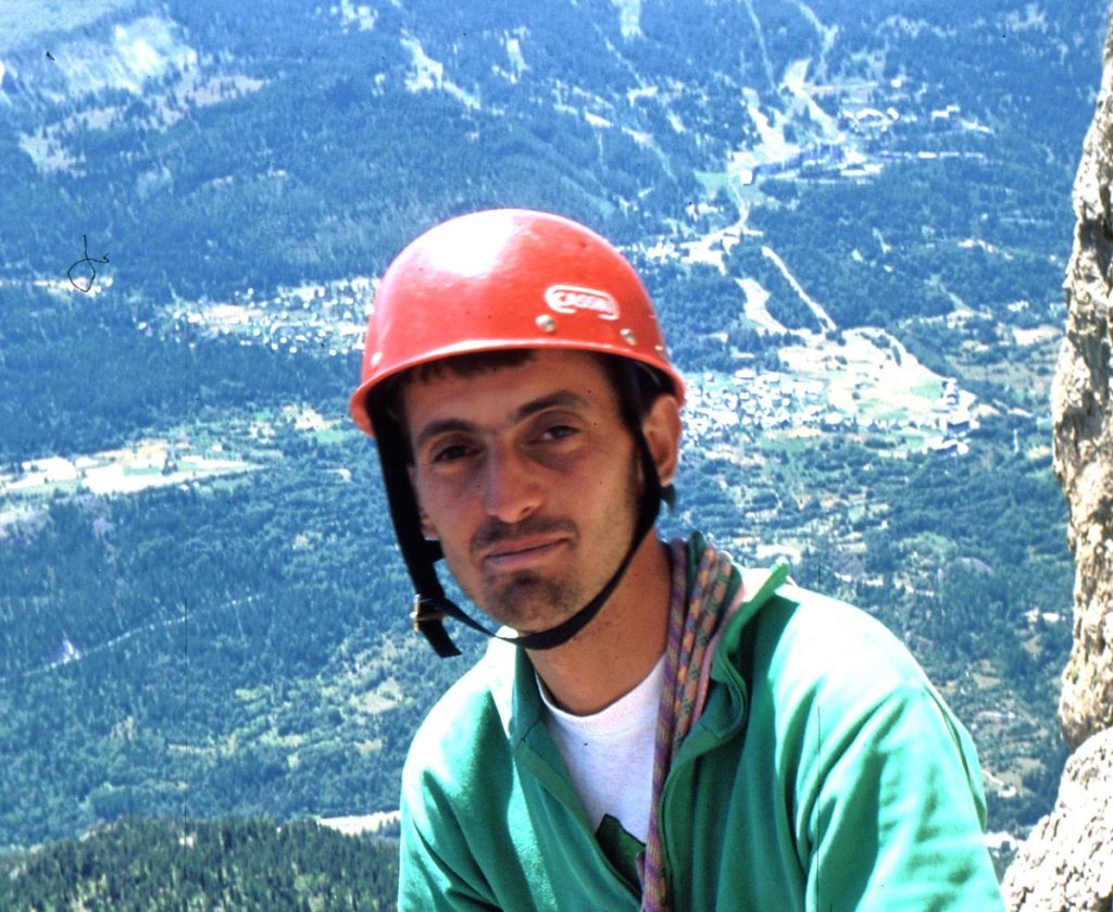 Roby Manfrè, giovanissimo, sulle Torri di Sella